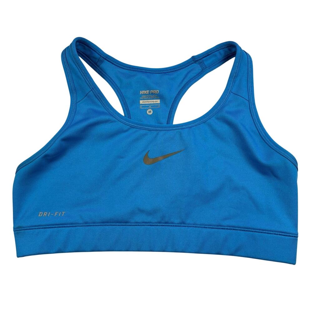 Nike Pro Dry Fit Sports Bra Women's M Blue Activewear Athleisure